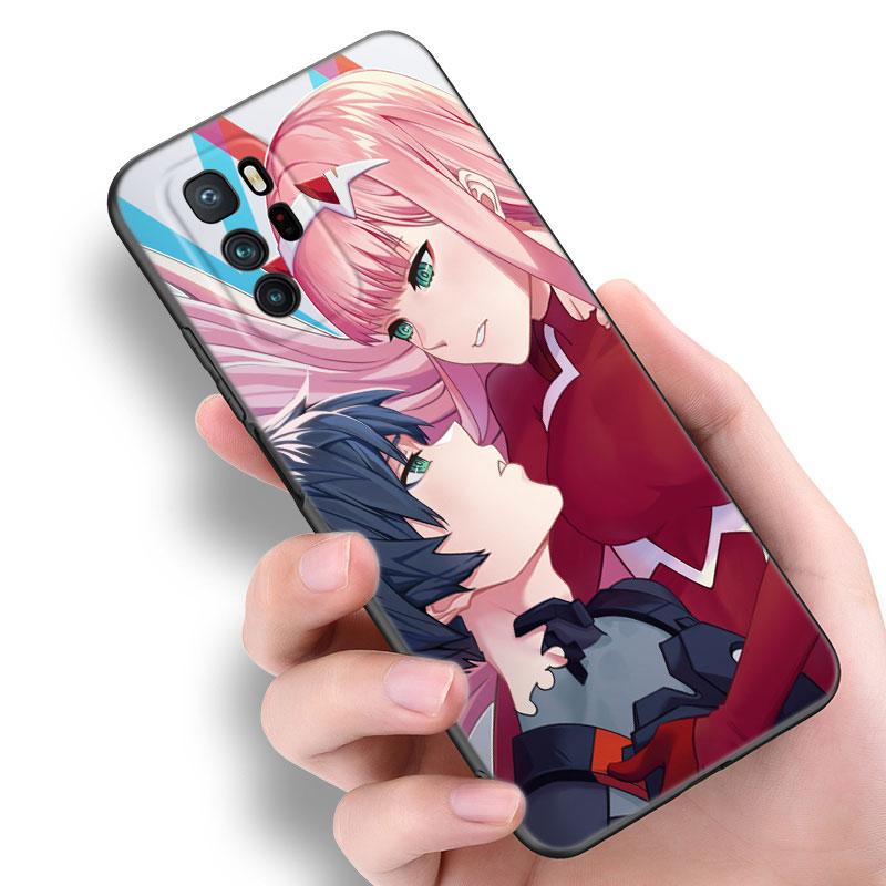 Anime Zero Two Darling Black Silicone Phone Case For Xiaomi POCO X3 X4 NFC F5 M3 M4 M6 X5 X6 Pro F3 F4 GT 5G C55 C65 M5