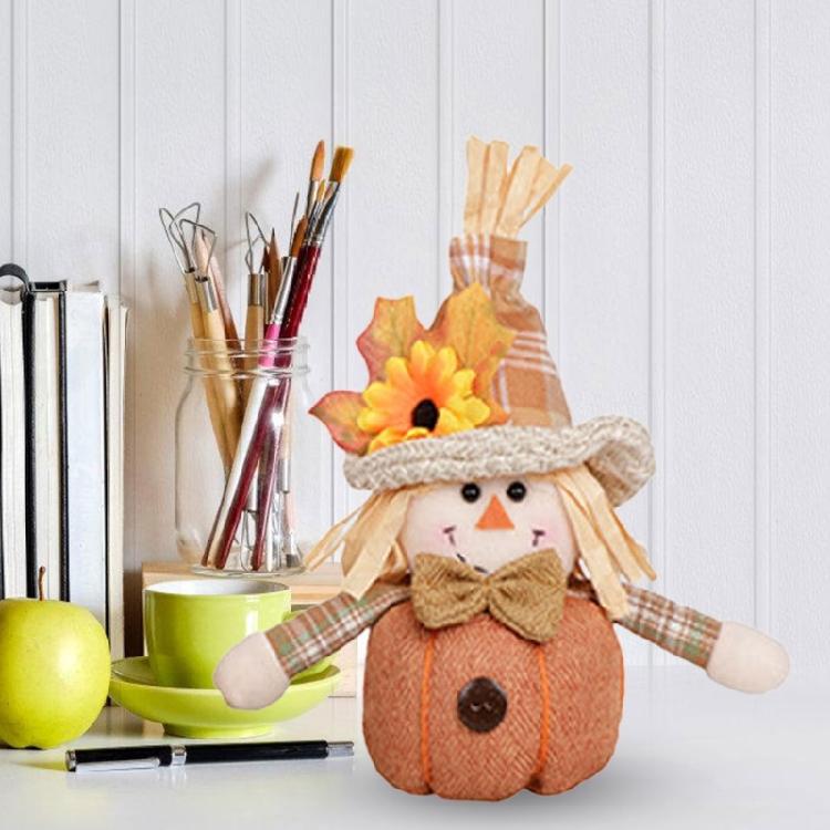 Handmade Polyester Scarecrow Decorative Accent Ideal for Holiday Tablescapes Childrens Playrooms and Office Space