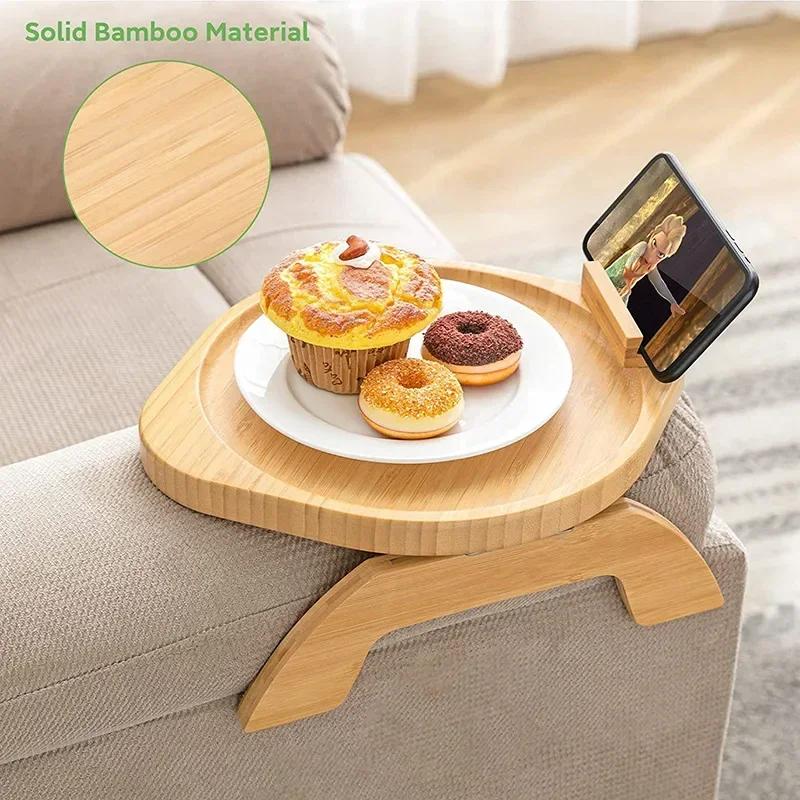 Home Sofa Arm Tray Couch Arm Clip Table Portable Couch Cup Holder Portable Snacks Drinks Remote Control Coffee Sofa Armrest Tray