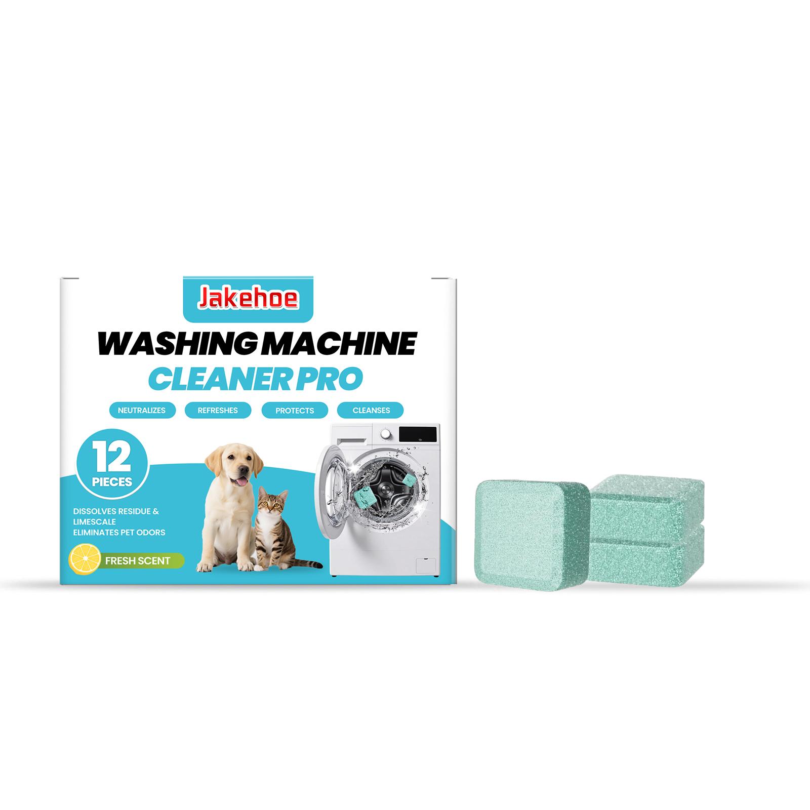 Jakehoe Washing Machine Cleaner Tablets 24 PCS Septic Safe Washing Machine Cleaning Tablets, Washer Cleaner Tablet, Works with All Washers