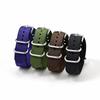 Nylon Watch Strap Replacement Strap with Silver Stainless Steel Buckle for Men's Watch 20mm/22mm/24mm Watch Bands