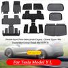 Custom TPE Car Floor Mats For Tesla Model YL Full Coverage Waterproof Anti-slip Durable All Weather Auto Foot Liners Car Interio
