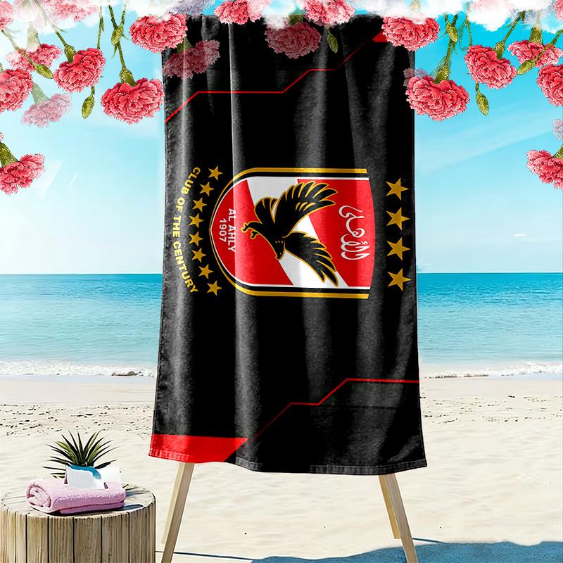 Ahly SC Print Beach Towel, Large Soft Quick Dry Towel for Beach Camping Swimming