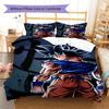 Biancheria da letto con motivo Son Goku, Set piumone Copripiumone Federa Regalo di compleanno per la casa (1 * copripiumino + 2 * federa, senza nucleo)