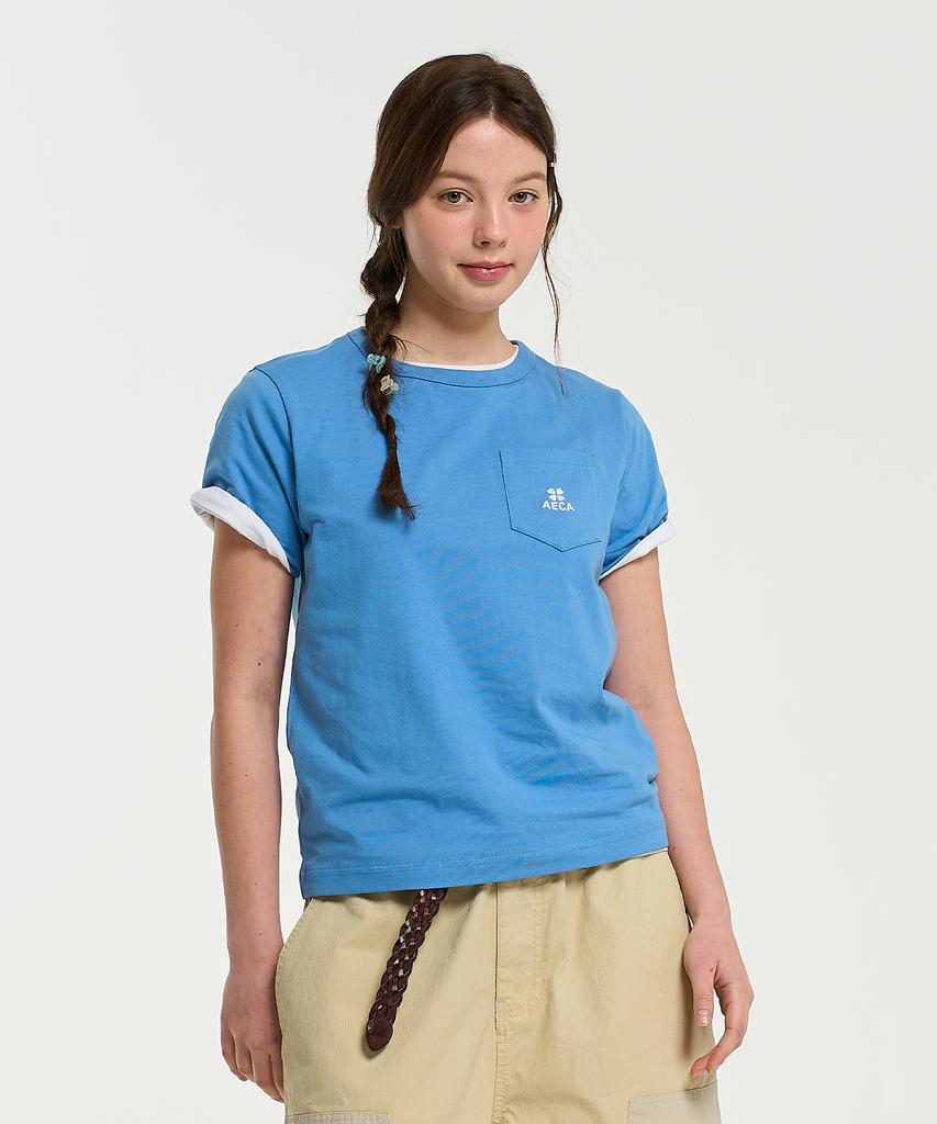 AECA (Woman) Everyday Aeca Clover Pocket Tee-Blue