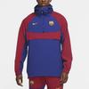 Nike FC Barcelona Half-Zip Hooded Windrunner Men Tops Red Blue CW2934-455