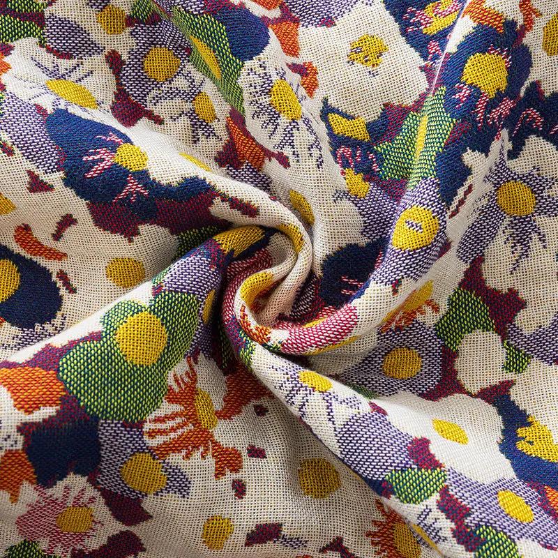 Flowers Tassels Bath Towel 80x160cm - 100% Cotton Gauze Towel Soft Absorbent Quick Drying Large Bath Towel Double-sided Floral Towel for Women