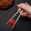 Stainless Steel Chopsticks Non-slip Household Hotel Canteen Full Round Chopsticks Laser Logo Stainless Steel Metal Chopsticks