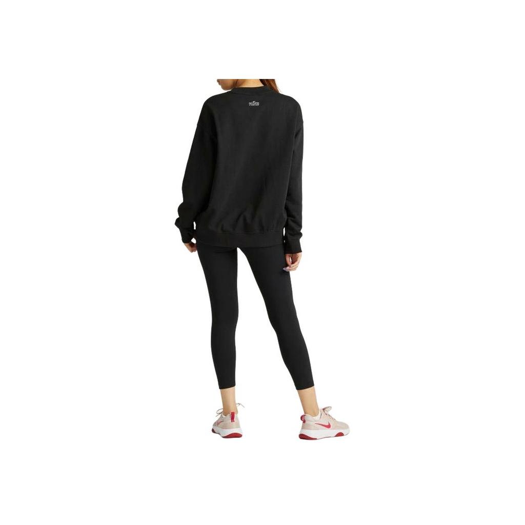 Nike Geometric Logo Print Crew Neck Sweatshirt Women Tops Black DQ5543-010