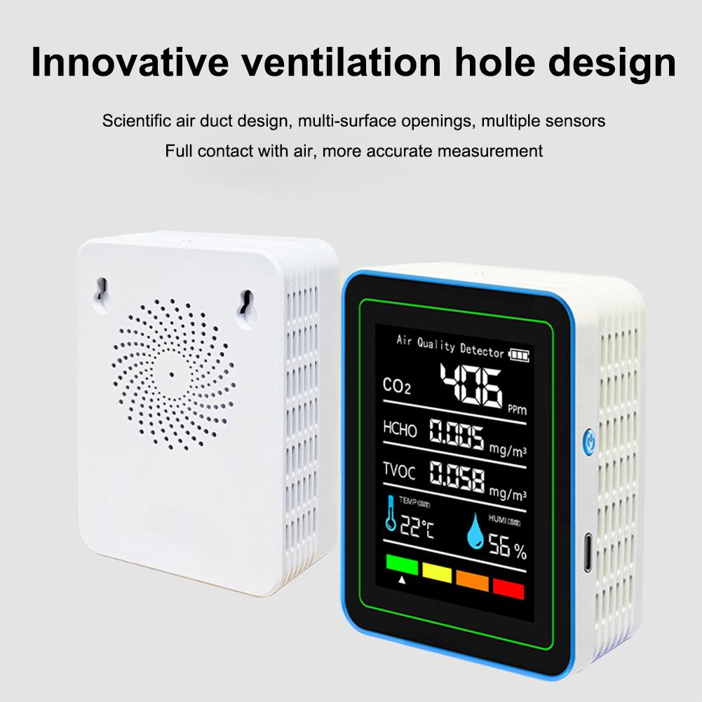 House Air Quality Monitor Indoor Air Quality Meter Temperature and Humidity Monitor Formaldehyde Monitor for Home Office School