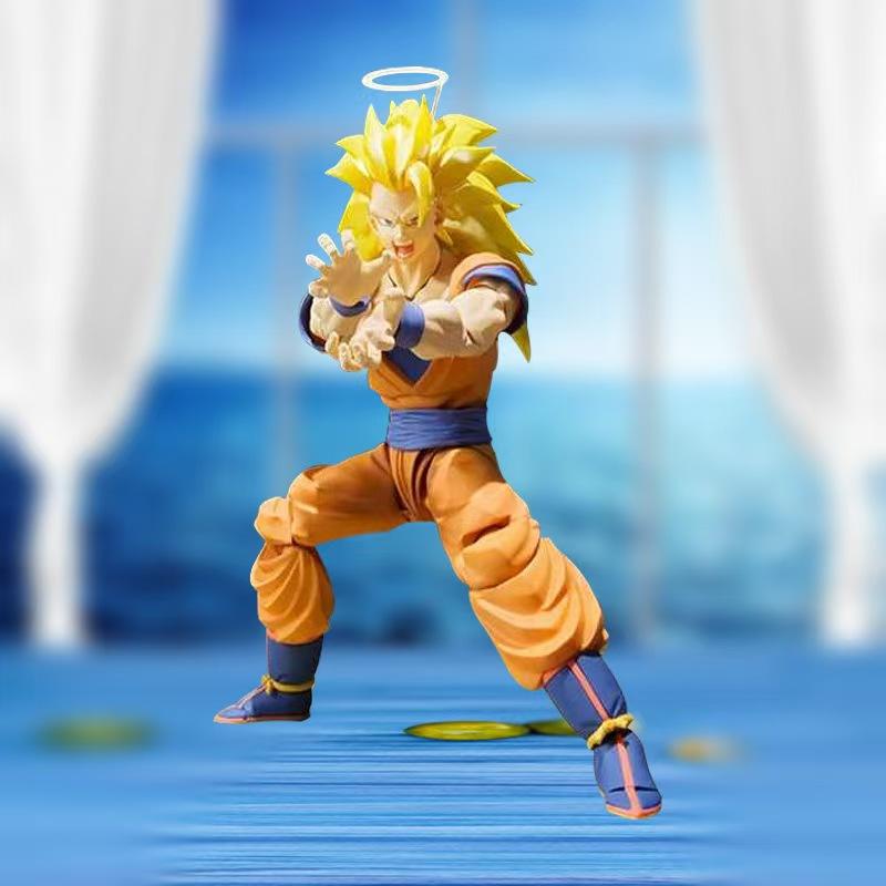 Anime Dragon Ball Z Cartoon Figure Super Saiyan Super 3 Goku Action Model Movable Toy Pvc Statue Collection Children Gift