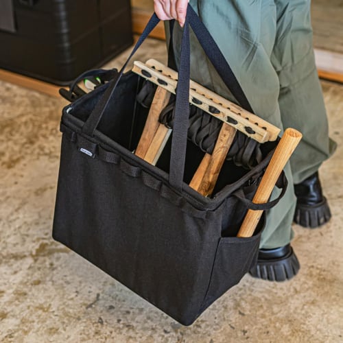 WHATNOT Storage Container Tool Bag, Canvas, 360mm Wide X 250mm Deep X 320mm High, OB-03-BK