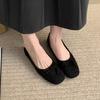 Mary Jane Shoes for Women Slip-on Round Toe with Bow Red Woman Flats 2025 Summer Young Casual Elegant Dress Quick Delivery Chic