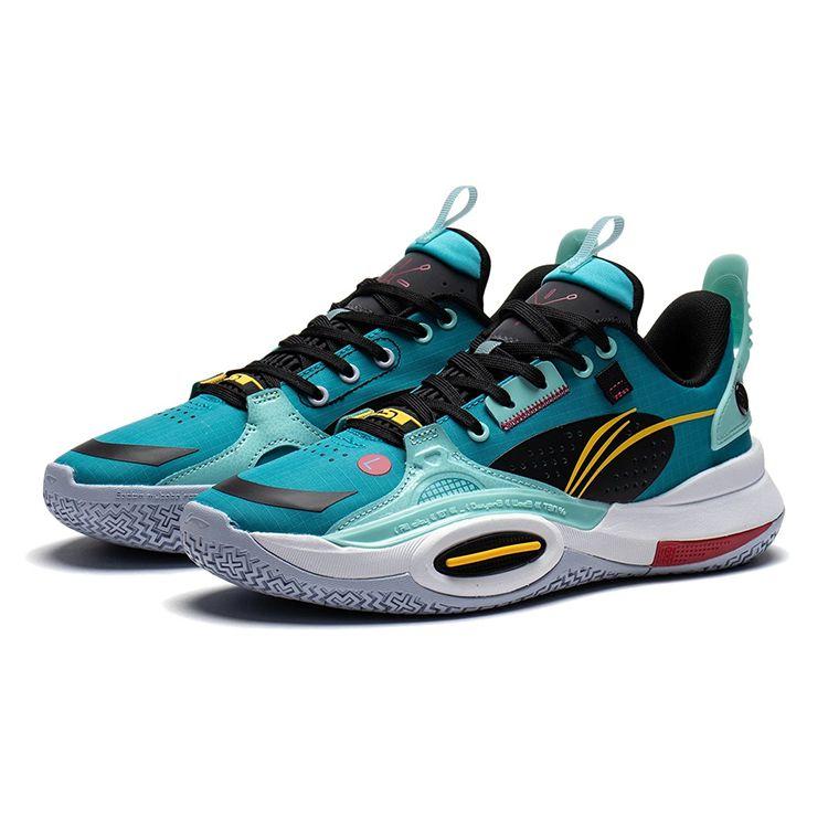 Li Ning All City 10 Youth Version Wade Non-Slip Wear-Resistant Low-Top Basketball Shoes Kids basketball shoes Blue Black ABPS009-4