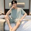 Men's Modal Summer Pajama Set: Short Sleeve & Shorts, Casual Plus Size Homewear