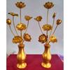 RAYWILL Tokohana Lotus Buddhist Flower Set, Obon Supplies, Lotus Flowers, Buddhist Altar Accessories, Set of 2, with Aluminum Vase, Left and Right,