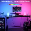 Touch Table Lamp, RGB Mode 3 Way Dimmable LED Lamp for Bedroom, Multi-Color Smart Nightstand Bedside Lamp Nursery Night Light for Living Room Home
