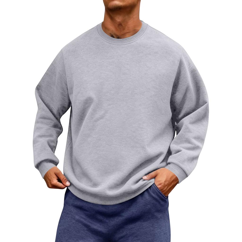 Herren Sweatshirt mit Rundhalsausschnitt und langen Ärmeln, lässiger Pullover für den Alltag