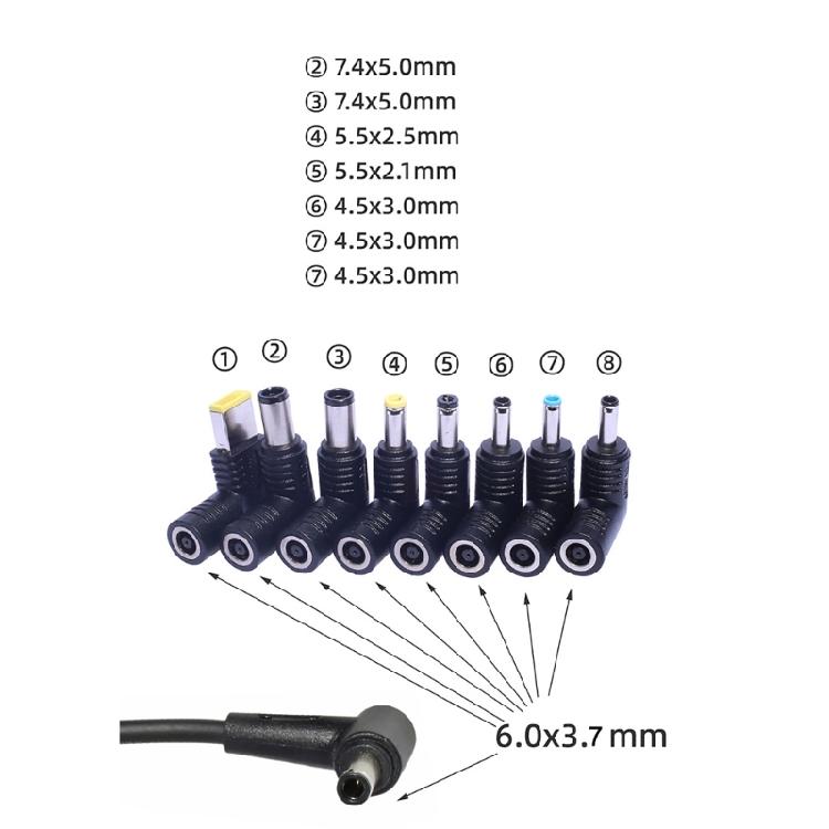 Laptop-Ladeadapter-Stecker DC6,0x3,7 DC5,5x2,1 5,5x2,5 7,4x5,0
