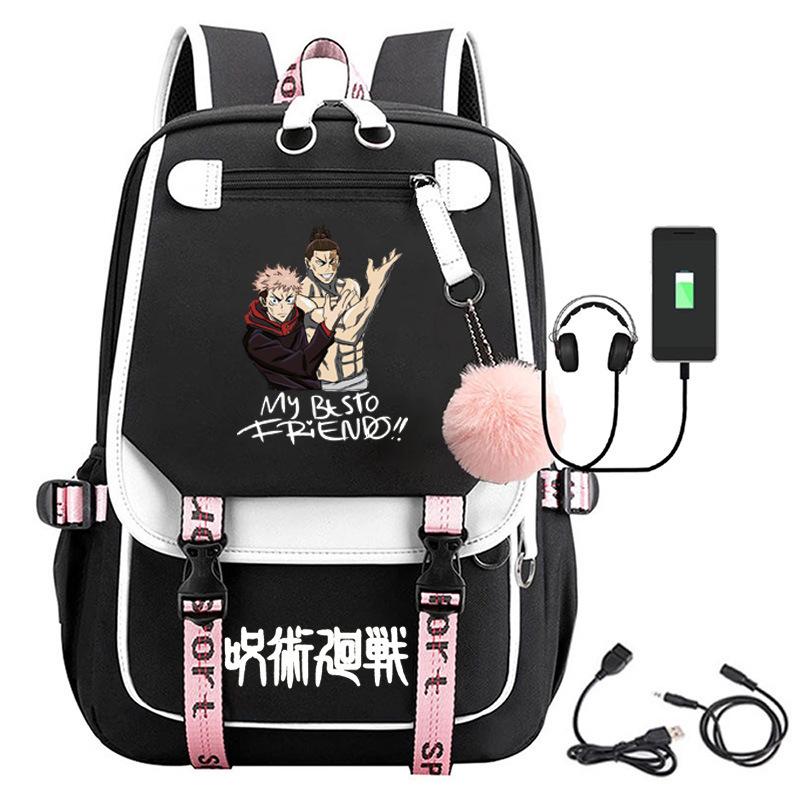 Animation Spell Return To Fight Peripheral Backpack Large Capacity Student Schoolbag Outdoor Travel Bag Multi-function Computer Bag