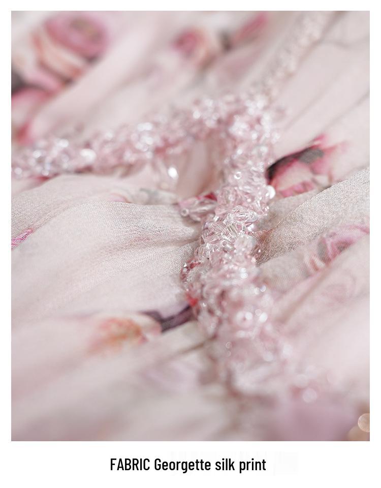 2025 Summer Pink Mulberry Silk Fairy Dress – Elegant, 100% Real Silk for a Youthful Look