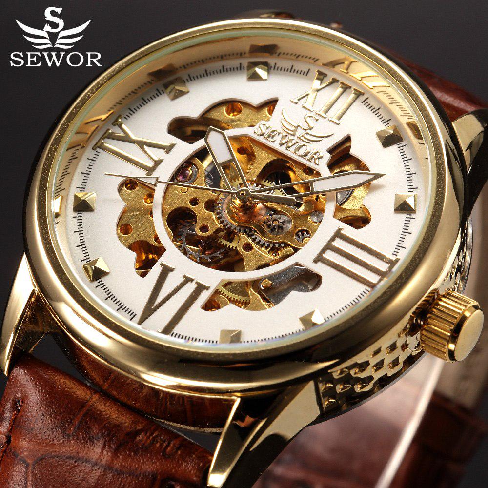 sewor skeleton watch