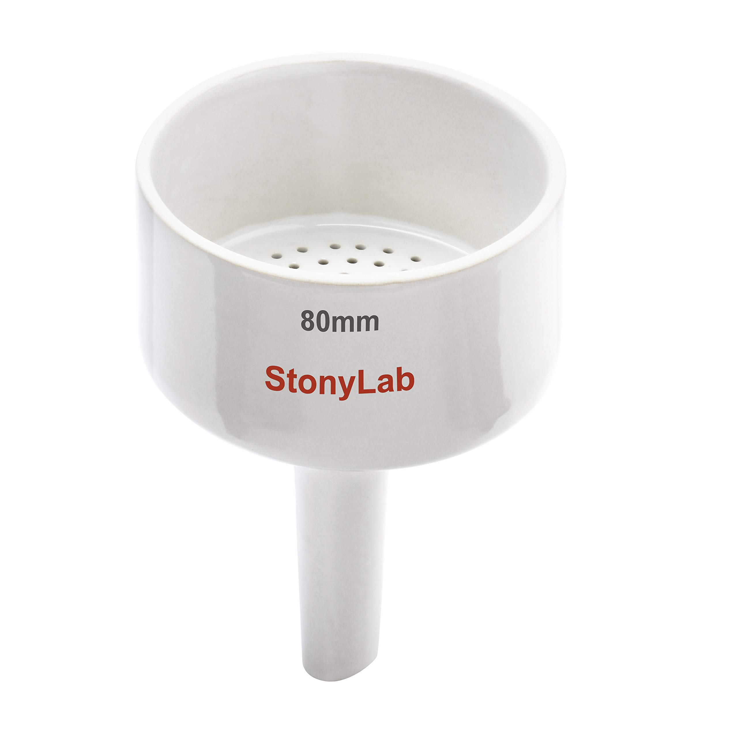 stonylab Porcelain Buchner Funnel 80mm, Porcelain Bukiner Filter Funnel 10cm OD, 9.2cm ID, Laboratory Use
