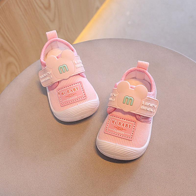 Cartoon Baby Call Shoes For Boys Girls Soft Sole Cotton Canvas Toddler Walkers For Summer Spring Fall