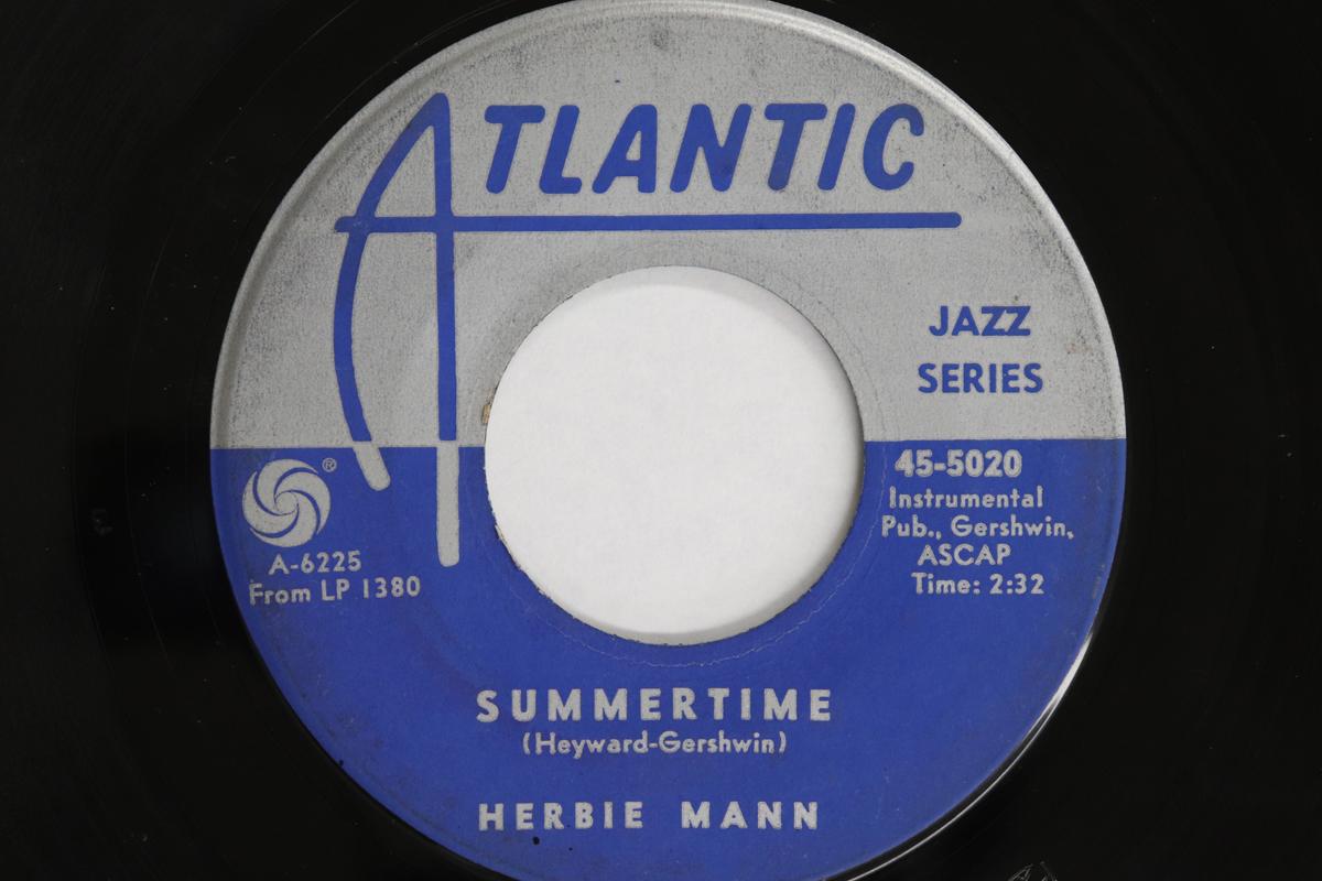 

7inch Record HERBIE MANN - Summertime / Comin Home Baby 455020 ATLANTIC 1962 US Jazz Used