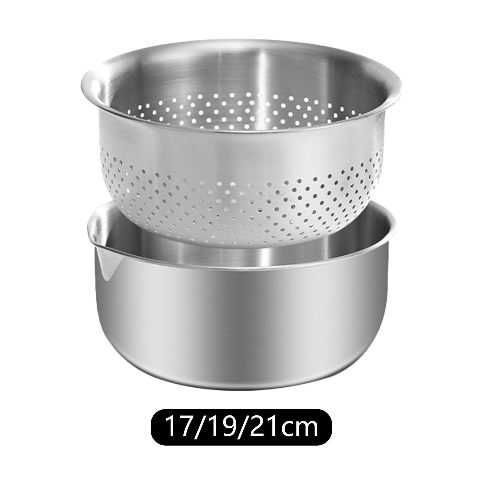 

Draining Basket Stainless Steel Tool Home Use Versatile multifunction Fruit Drain Bowl for Strawberry Vegetables Grapes Fruits S