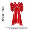1 Piece of Red Christmas Wreath, Bow, Outdoor Decoration, Velvet Sequins,reindeer Bow,  Outdoor Use During the Christmas Holiday