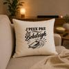 Housse de Coussin J’peux pas j’ai Bobsleigh J'peux pas minimaliste | Coton Canvas Fairtrade 305 g/m² Zip Invisible Taille 50×50 cm