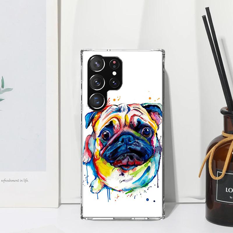 French Bulldog Dog Pug Phone Case For Samsung Galaxy S26 S25 Edge S24 FE S23 S22 Ultra S21 Plus S20 + Art Fundas Back Cover Gala