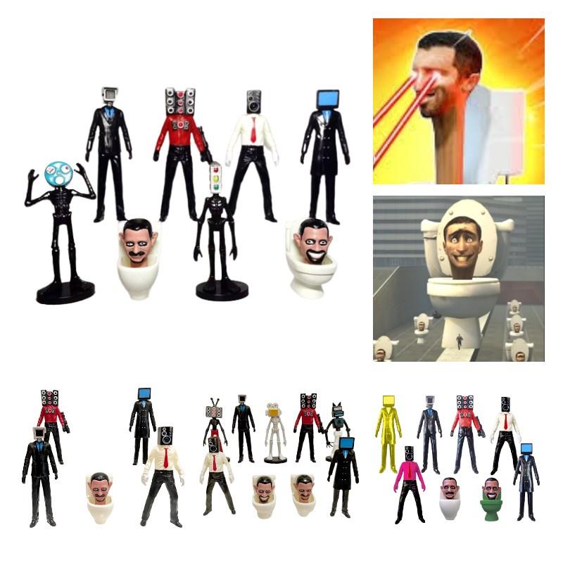 Hochwertige PVC 2,5-4,5 Zoll Toilettenmann Gegen Überwachungsmann Actionfigur Modell Dekoration