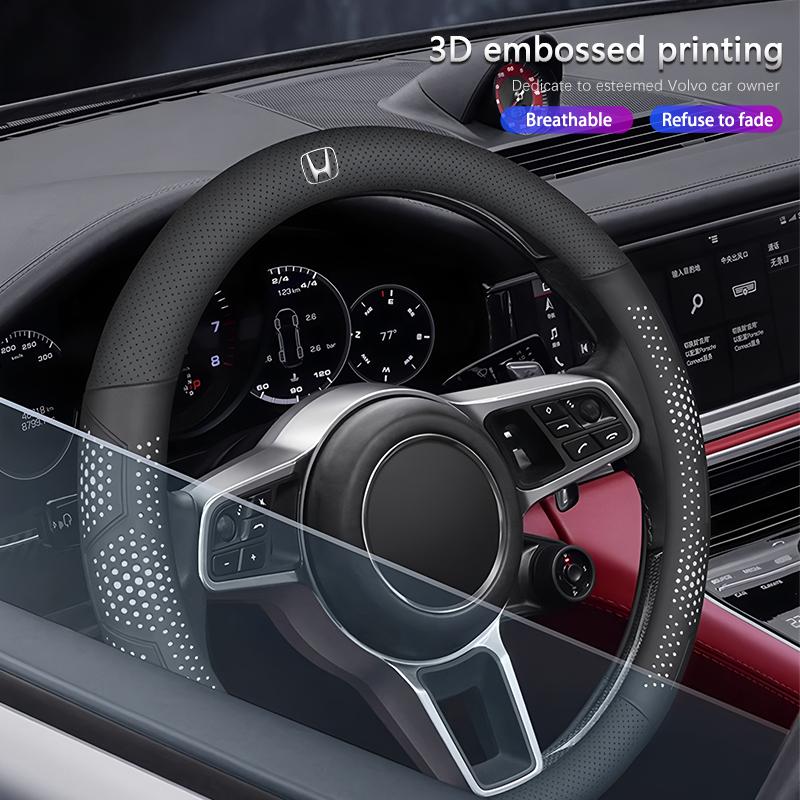 Car Steering Wheel Cover Ultra-thin Breathable Case For Honda Civic Accord Crosstour Spirior Odyssey Avancier UR-V Sienna CR-Z