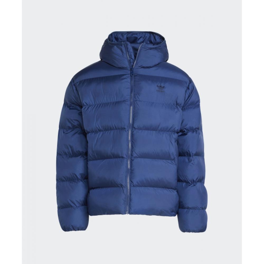 Adidas Tonal Hooded Puffer Jacket   Navy Iy3397