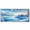 Large Blue Snow Scene Mouse Pad XXL for Gaming Office Home Durable Rubber desk pad for PC gamer office desk accessories table