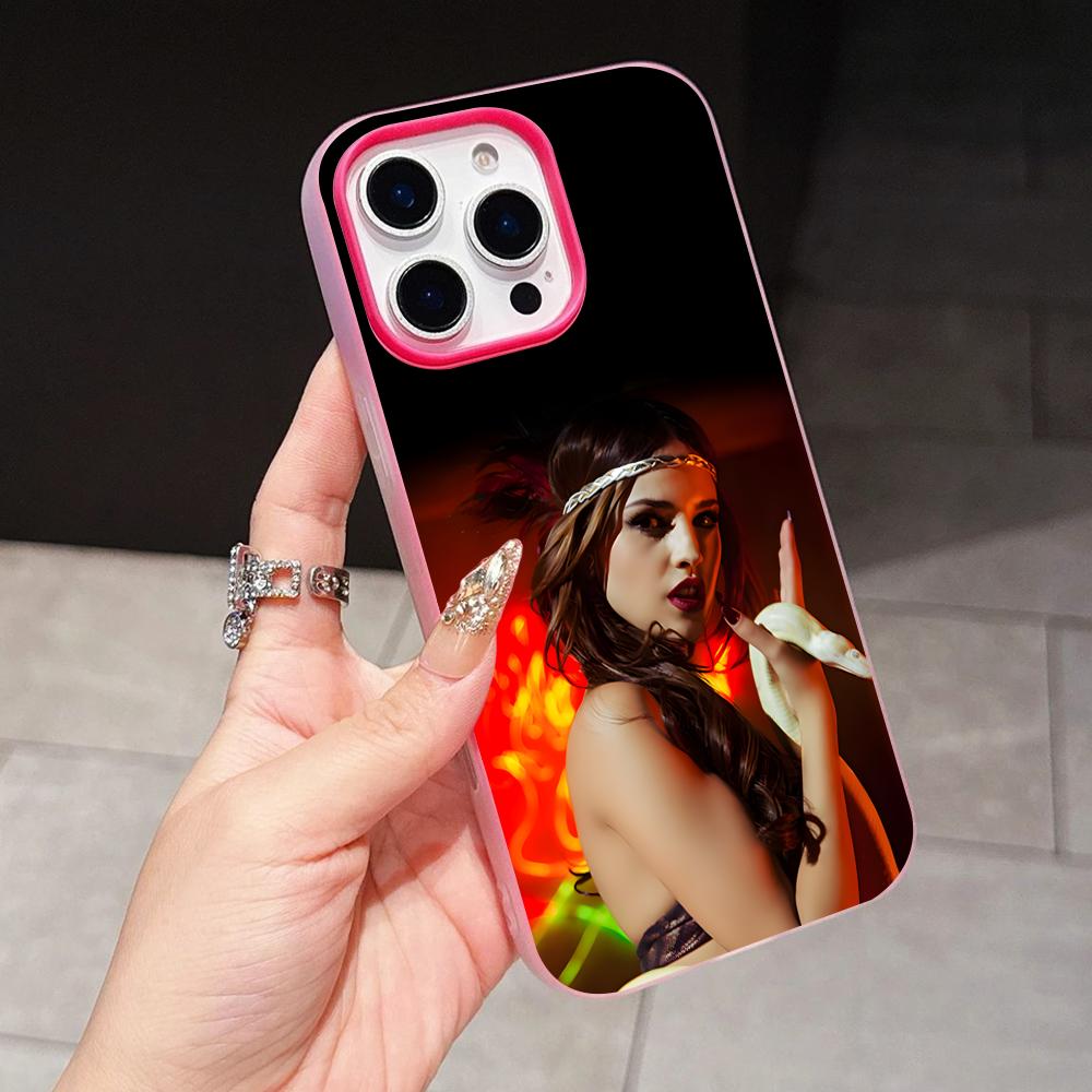 Fashion Eiza Gonzalez Jelly Double layer Rose Red Mobile Phone Case for iPhone 17 16 15 14 13 12 11 Air Pro Max Plus Protective