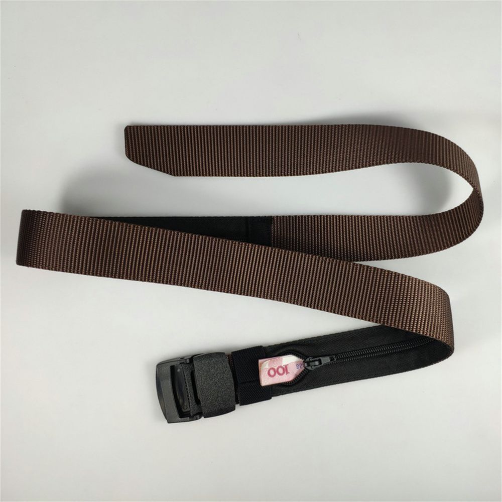 Security Secret Pocket Hiding Money Canvas Zipper Purse Money Belt Wallet Belt Waist Money Belt