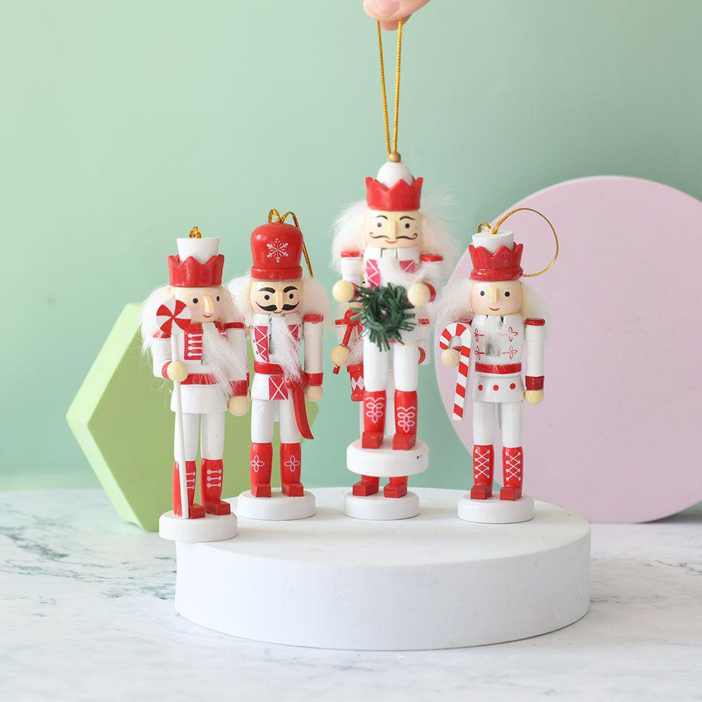13CM British-Style Drumming Nutcracker Soldier Christmas Ornament Holiday Gift