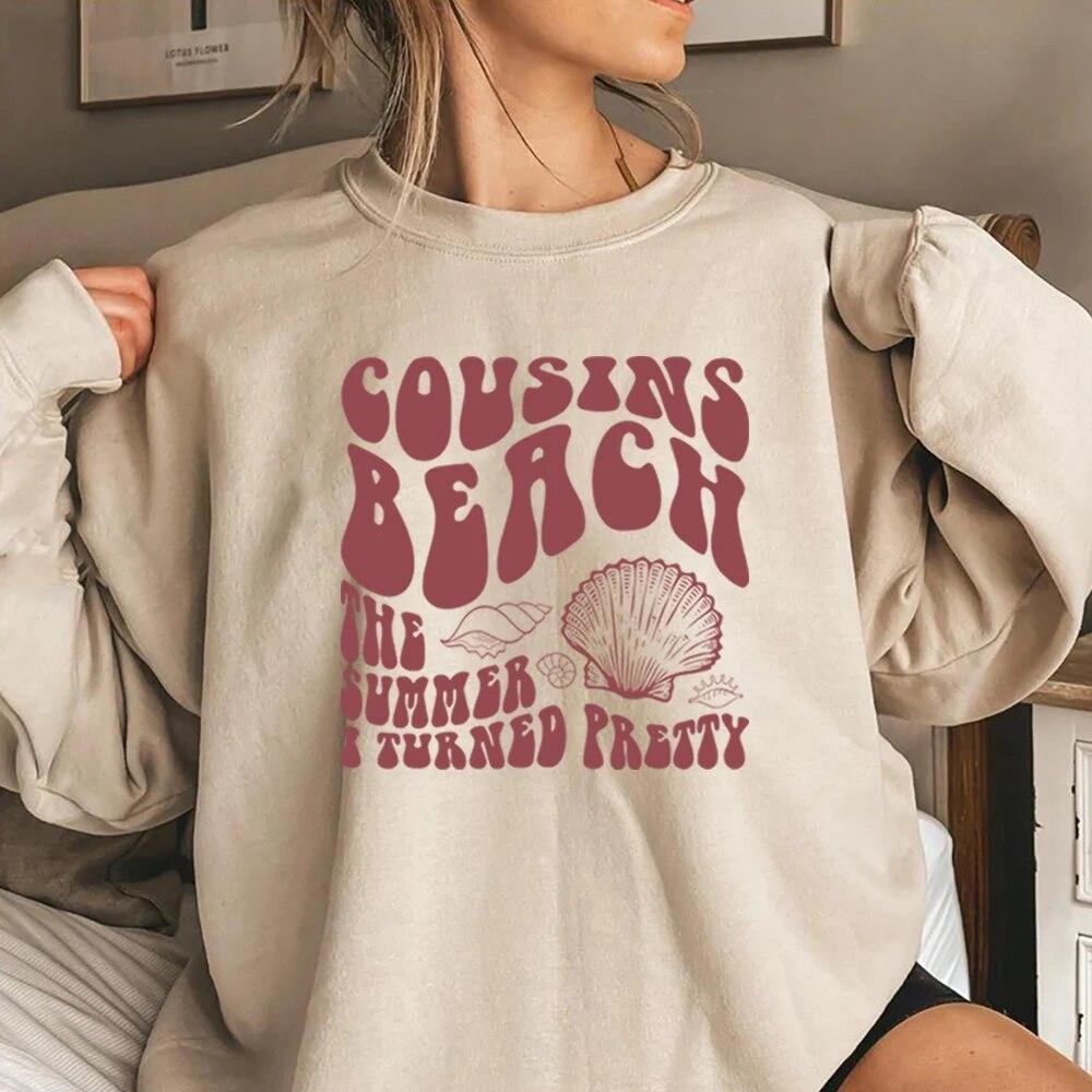 

Пляжный свитшот Cousins ​​в стиле ретро «Лето, я стал симпатичным» Cousins ​​Beach Толстовка с капюшоном в Северной Каролине Джеремайя Фишер Толстовка для телешоу унисекс Толстовка