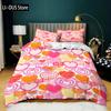 Set Copripiumino Cuore d'Amore Rosa Set Biancheria da Letto Cuore d'Amore Regalo San Valentino Camera da Letto Ragazza Microfibra Queen King Size Copripiumino