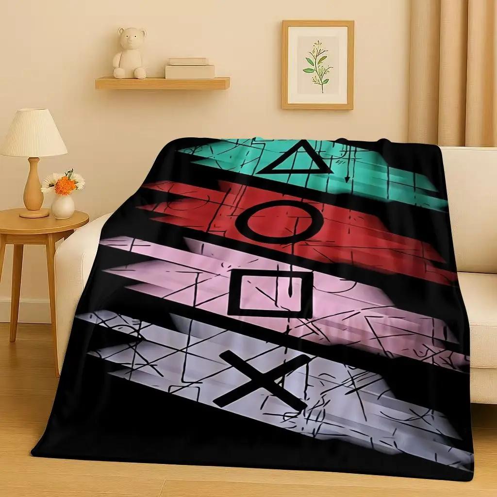 

Retro Game Zone Sign Gamer Controller Flannel Blanket,Ultra Soft Warm Plush Throw for Home Bedroom Bed Sofa Cover Kids Gift 75x90cm