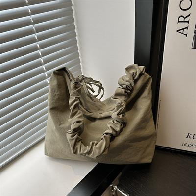 Νέα μοντέρνα μόδα casual πτυχές μεγάλη χωρητικότητα απλή και όμορφη φθινοπωρινή τσάντα ώμου χιαστί εξατομικευμένη tote bag