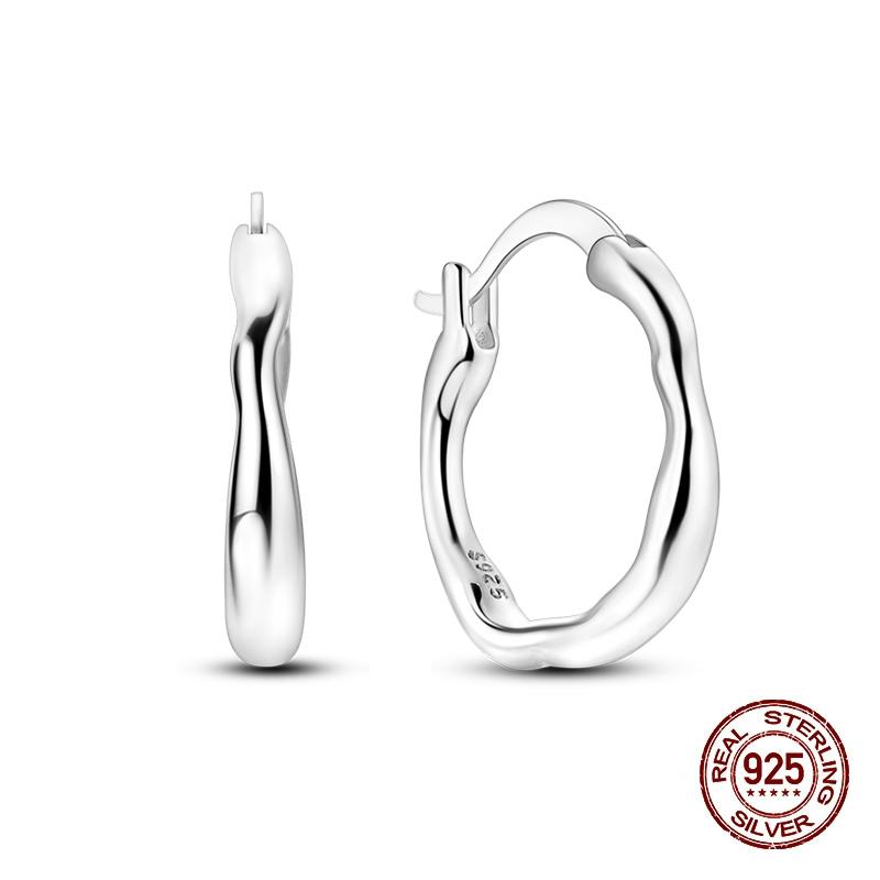 New Earrings for Women 925 Silver Color Star Geometric Entangle Zircon Earrings Fine Wedding Engagement Birthday Jewelry Gifts
