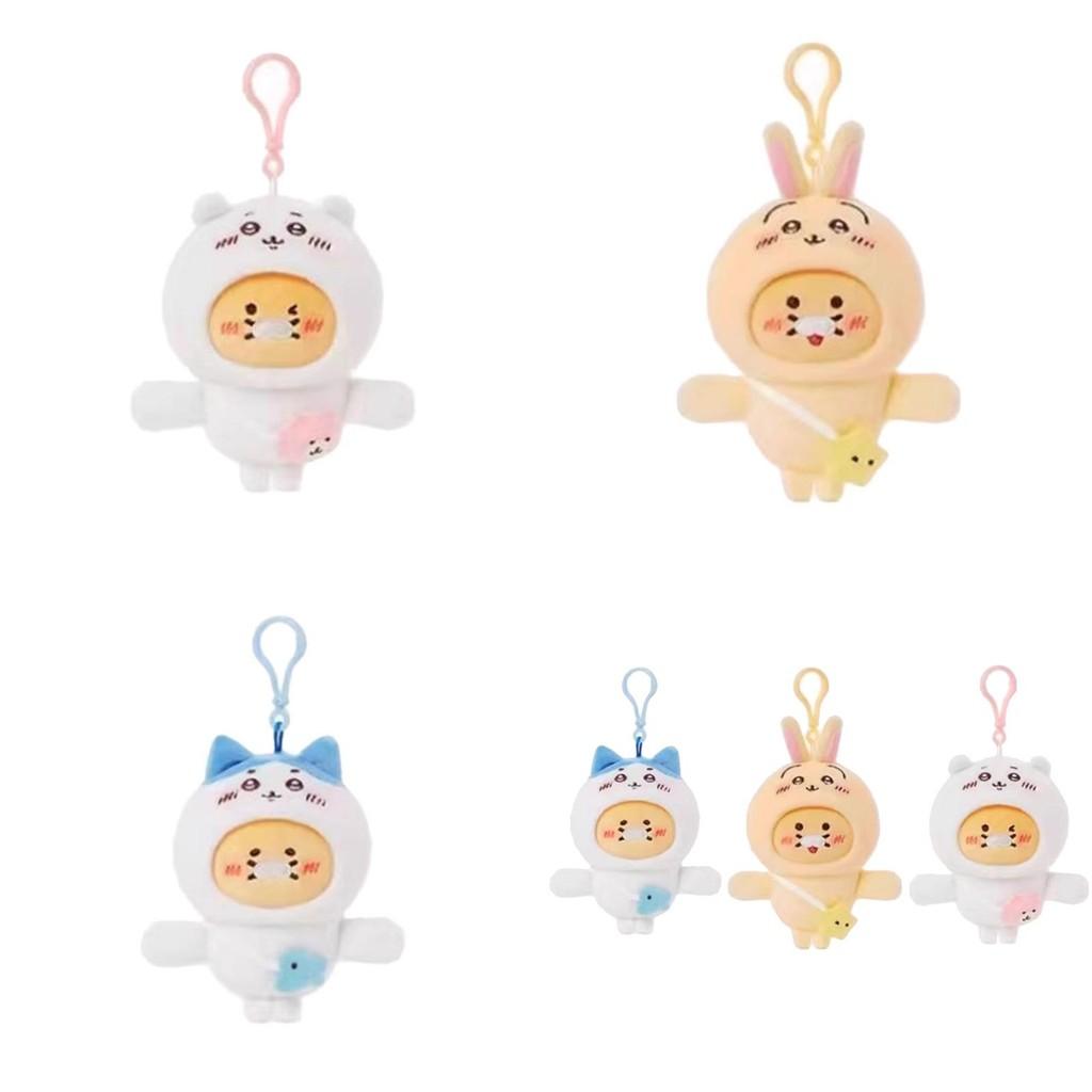 Chiikawa Hachiware Adorable Character Plush Keyring With Magnet For School Bag