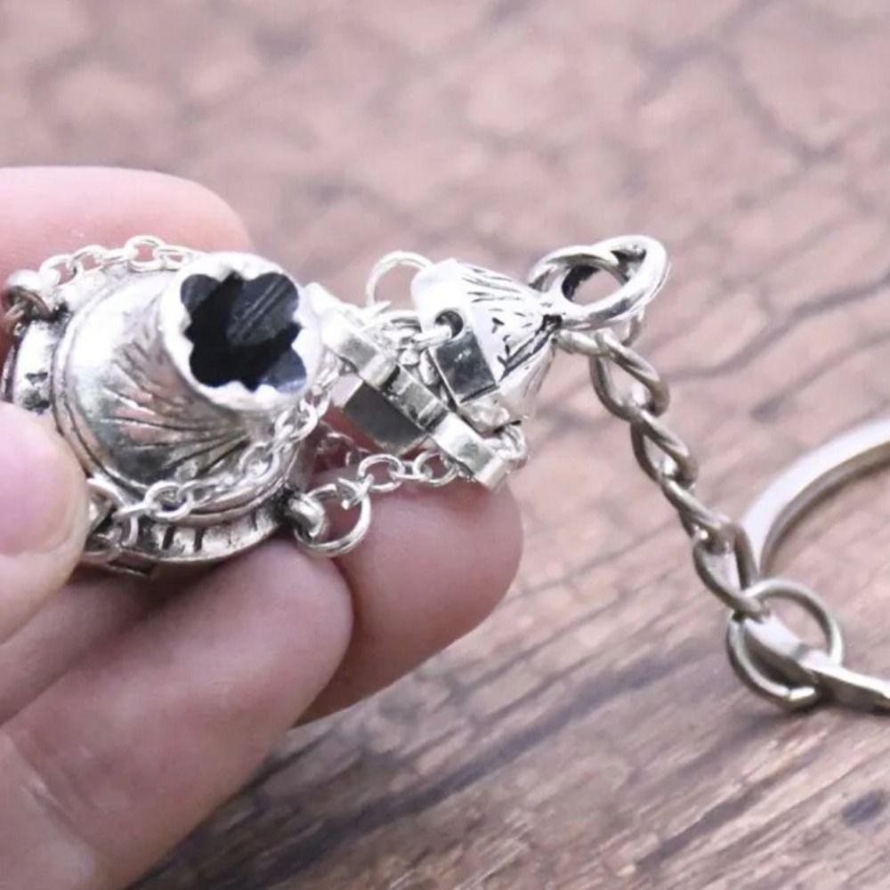 Creative DIY Religious Keychain Pendant Alloy Unique Design Car Key Ring Pendant Silver Christian Incense Home