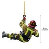 2D Christmas Firefighter Pendant Christmas Pendant Dwarf Car Pendant Statue Craft Party Accessories Decoration New Year 2025