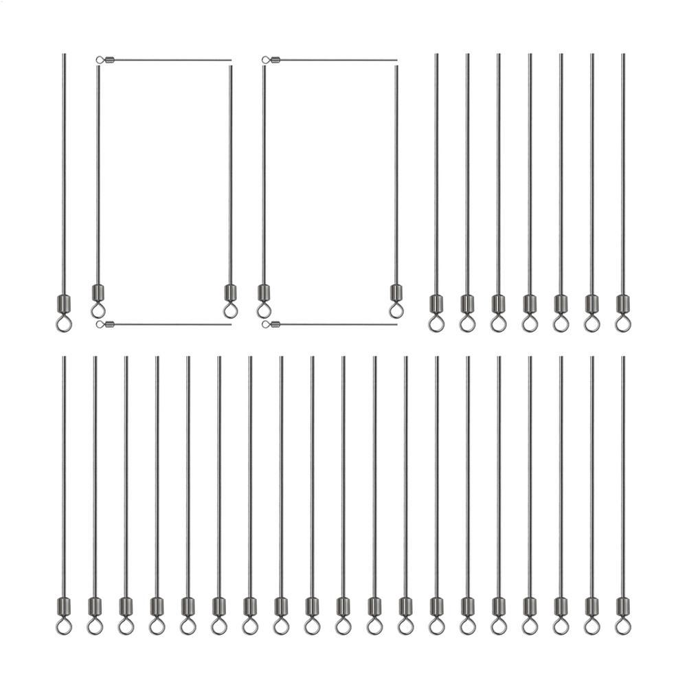 

Looped Shafts For Spinner Baits 100 Pieces Fishing Spinner Shaft With Looped Wire Fish Accessories For Freshwater Ice Lake Boat