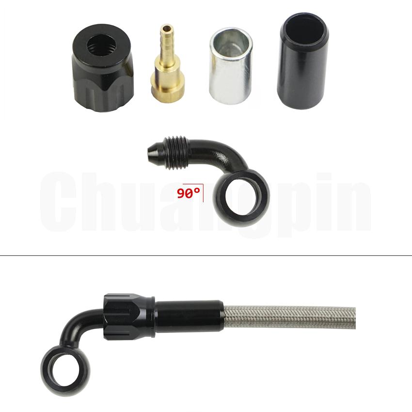 Montare banjo de frână Scoateți din aluminiu Moto întărită hidraulică Ambreiaj de frână Linie de furtun de ulei AN3 pentru motocicletă ATV Dirt Bike Buggy